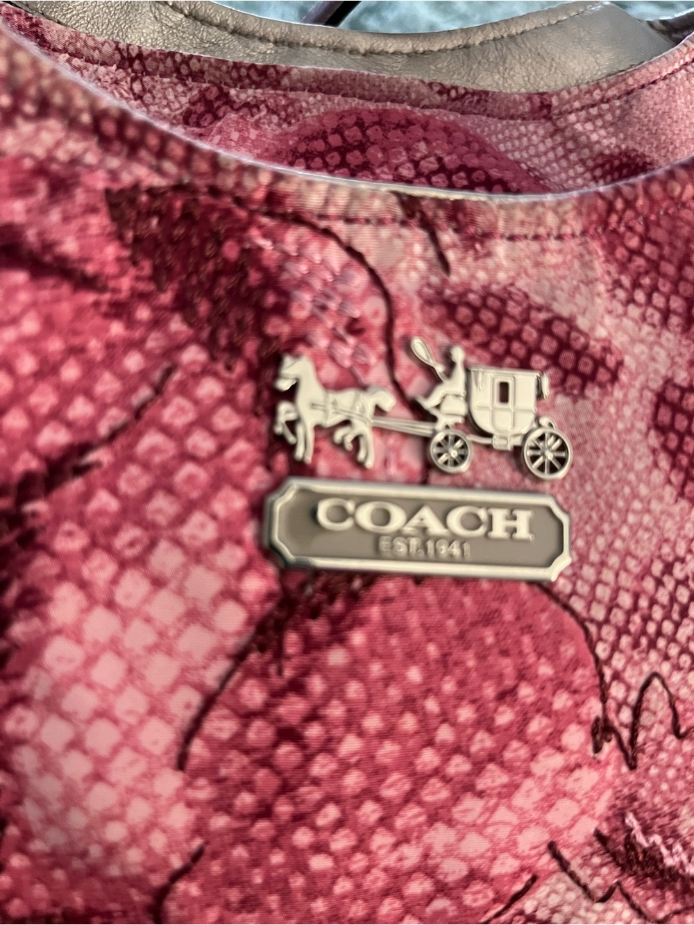 Coach Rare Limited Edition Madison Floral Rose Maggie Hobo/ Shoulder Bag EUC - Picture 6 of 16